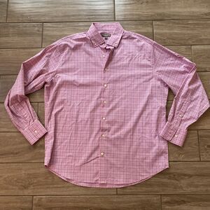 PETER MILLAR Southern Comfort nylon/spandex Pink Striped Long Sleeve SHIRT